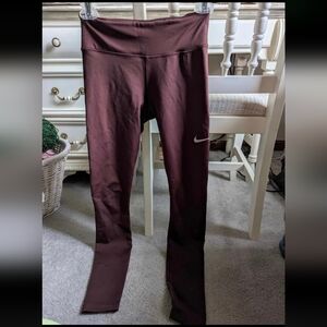 Nike Women's Maroon Mesh Workout Drawstring Waist (XS)